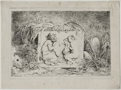 Bacchanales: Satyrfamilien, 1763. af Jean Honore Fragonard
