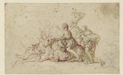 Europa kidnappet af Jupiter i skikkelse af en tyr af Jean Honore Fragonard
