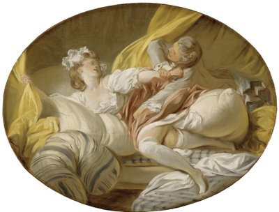 La resistance inutile (Useless Resistance), af Fragonard, Jean Honore (1732-1806). Olie på lærred. Mål: 45x60,5 cm. Nationalmuseum Stockholm af Jean Honore Fragonard