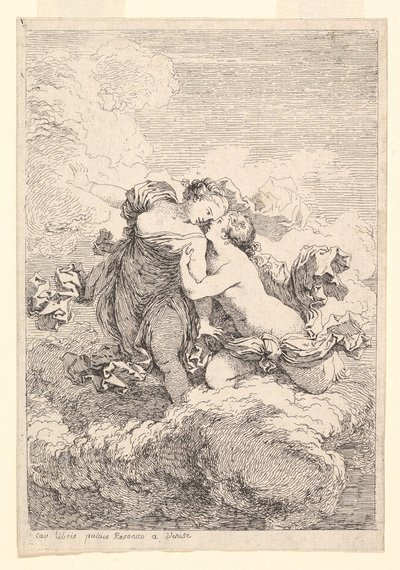 Mytologisk scene, muligvis Diana Seducing Callisto, ca. 1764. af Jean Honore Fragonard