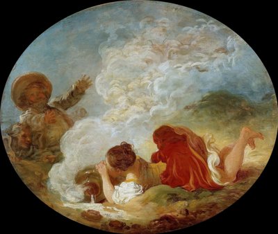 Perrette og mælkespanden The Fables of La Fontaine, ca 1770. af Jean Honore Fragonard