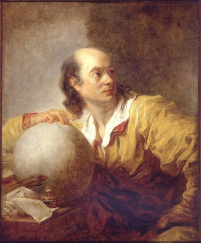 Portræt af Jerome Lalande (1732-1807) (Joseph Jerome Lefrancois de Lalande) - Maleri af Jean Honore Fragonard (1732-1806) - ca 1769 - Olie på lærred - 72x59,5 - Petit Palais, Musee des Beaux-Arts de la Ville fra Paris af Jean Honore Fragonard