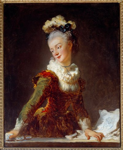 Portræt af Marie Madeleine Guimard (1743-1816) første danserinde ved Operaen Maleri af Jean Honore Fragonard (1732-1806) 1700-tallet søn. 0,81 x 0,65 m af Jean Honore Fragonard