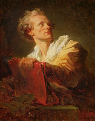 Portræt af en ung kunstner, der formodes at være Jacques-Andre Naigeon (1738-1810) af Jean Honore Fragonard