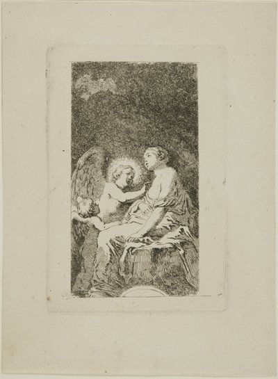 Den hellige Katarina af Alexandria helbredt af en engel af Jean Honore Fragonard
