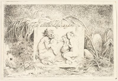 Satyrens familie fra Bacchanales, eller Satyrens lege af Jean Honore Fragonard