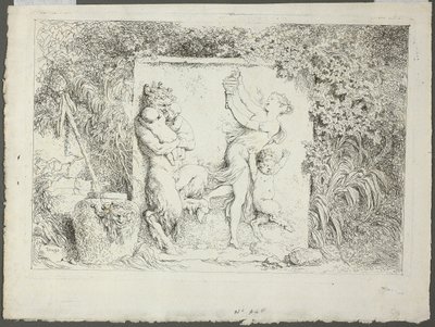 Satyrfamilien, fra Bacchanales eller Satyrernes lege af Jean Honore Fragonard