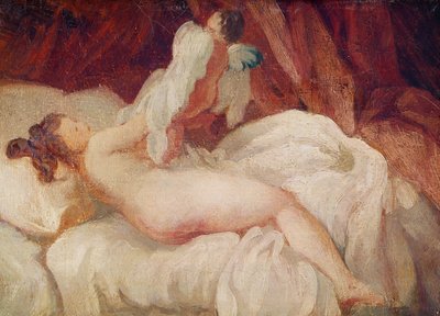 Tager blusen af af Jean Honore Fragonard