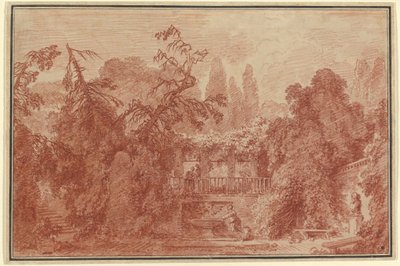 Terrasse og have til en italiensk villa af Jean Honore Fragonard