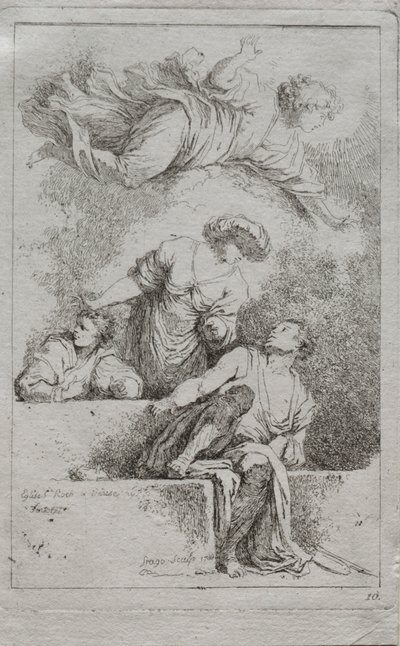 Disciplene ved graven af Jean Honore Fragonard