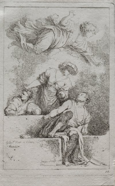 Disciplene ved graven, 1764. af Jean Honore Fragonard