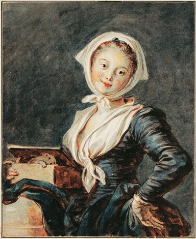 Pigen med murmeldyr af Jean Honore Fragonard