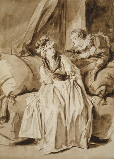 Brevet eller den spanske samtale af Jean Honore Fragonard