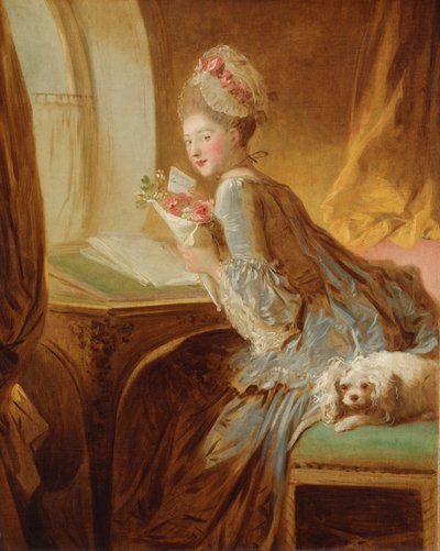 The Love Letter, early 1770s. dani af Jean Honore Fragonard
