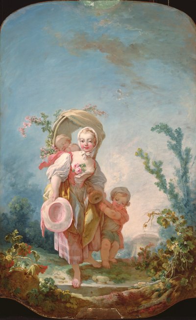 Hyrdinden, 1748-52 af Jean Honore Fragonard