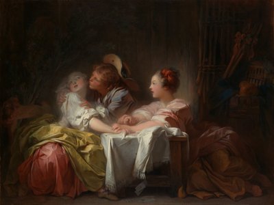 Det stjålne kys, ca. 1760. af Jean Honore Fragonard