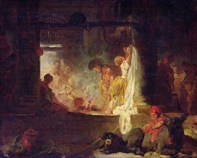 Vaskekonen, ca.1759 af Jean Honore Fragonard