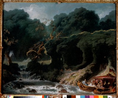 Festen i Rambouillet kaldte kærlighedens ø. Maleri af Jean Honore Fragonard (1732-1806) af Jean Honore Fragonard