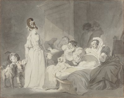 Besøg hos sygeplejersken af Jean Honore Fragonard