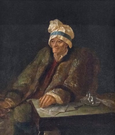 Portræt af Voltaire (olie på lærred) af Jean Huber