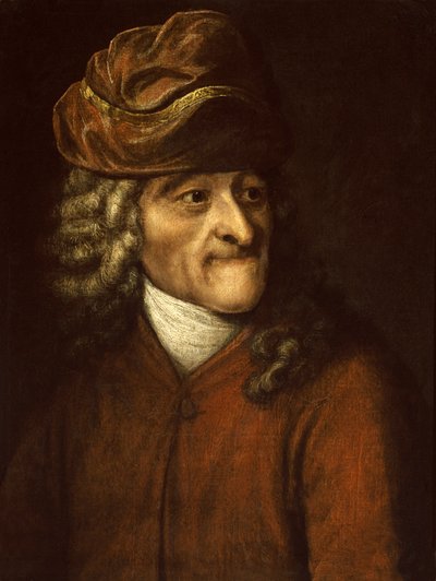Portræt af forfatteren, essayisten og filosoffen Voltaire af Jean Huber