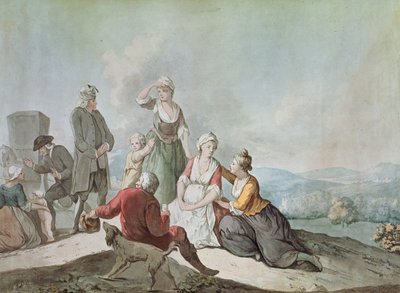 Voltaire samtaler med bønderne i Ferney af Jean Huber