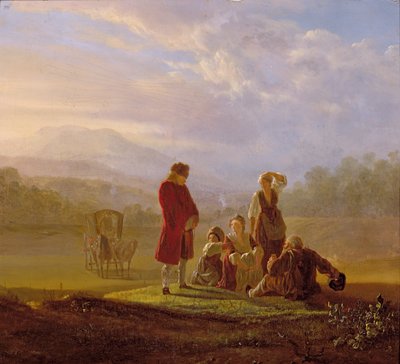 Voltaire samtaler med bønderne i Ferney af Jean Huber
