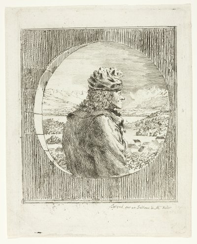 Voltaire set i profil af Jean Huber