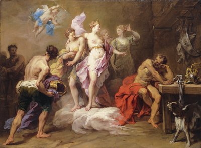 Venus bestiller våben fra Vulcan til Aeneas, af Jean II Restout