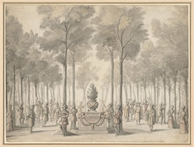 Design til Divertissement fra "La Pastorale" (første entré til operaballetten "Les Muses" af Danchet og Campra) af Jean I Berain