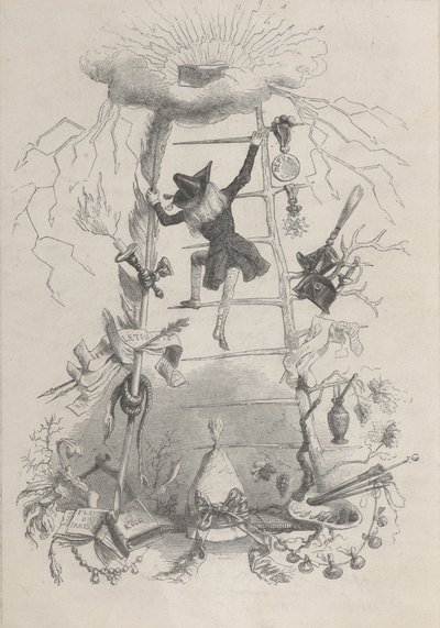 Illustration i Jerome Paturot, af Louis Reybaud, Paris, 1846, ca. 1846. af Jean Ignace Isidore Gérard