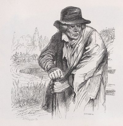 The Old Vagabond fra The Complete Works of Béranger, 1836. af Jean Ignace Isidore Gérard