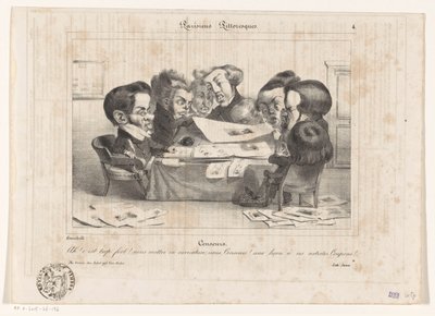 Karikatur af franske censorer Censorer (titel på objekt) Parisiens Picturesques (serietitel på objekt) af Jean Ignace Isidore Gérard Grandville