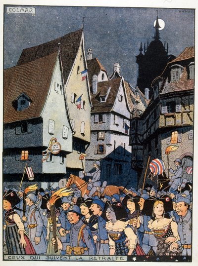 Franske fejringer, der markerer Alsace-regionens tilbagevenden til Frankrig af Jean Jacques Waltz