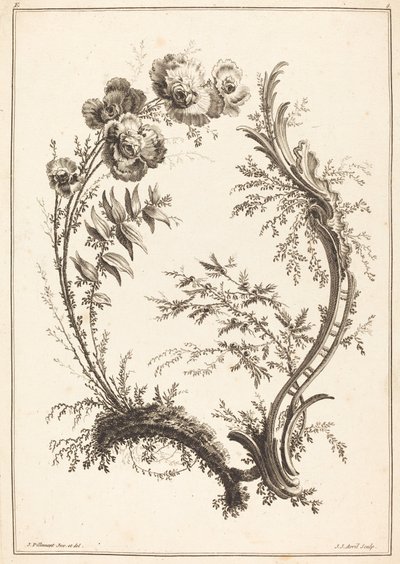 Ornament med blomster. af Jean Jacques Avril