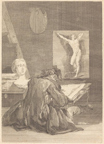 Designeren (tegneren) af Jean Jacques Flipart after Jean Siméon Chardin