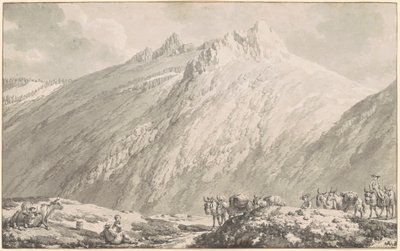 Grimselpasset af Jean Jacques Francois Le Barbier