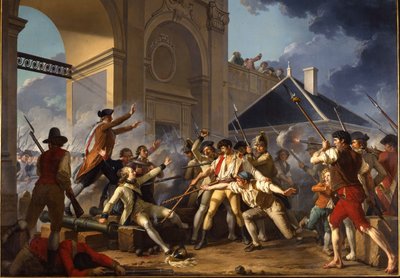 Den unge Désilles heroiske mod, 31. august 1790, i Nancy-affæren, 1794 af Jean Jacques Francois Le Barbier