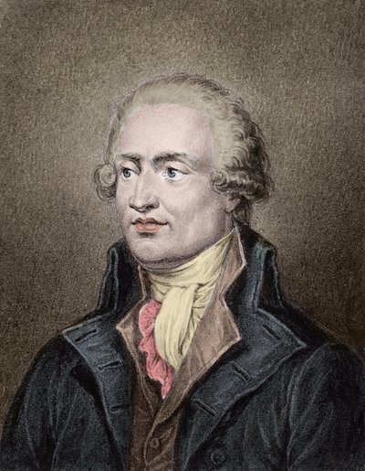 Portræt af Marie Jean Antoine Nicolas de Caritat, Marquis de Condorcet (1743 - 1794) Indgraveret af Jean Jacques Frilley (1797-a1850) af Jean Jacques Frilley