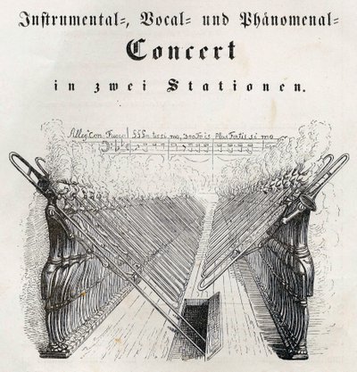 Instrumental vokal og fænomenal koncert, 1844. af Jean Jacques Grandville