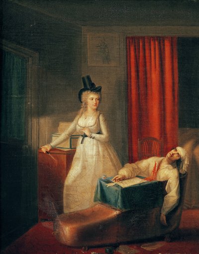 Mordet på Marat af Jean Jacques Hauer