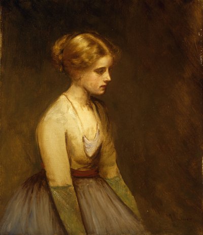 Studie af en lyshåret skønhed af Jean Jacques Henner