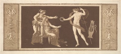 Apollo kroner kunsten Apollo kroner kunsten, fra Recueil de Different Compositions..., 1784. af Jean Jacques Lagrenee
