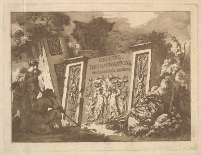 Frontispice, fra Recueil de Compositions par Lagrenée Le Jeune Collection of Compositio..., 1782. af Jean Jacques Lagrenee