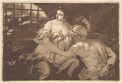 Roman Charity, i et album indeholdende Recueil de Compositions par..., 1782-1821. af Jean Jacques Lagrenee