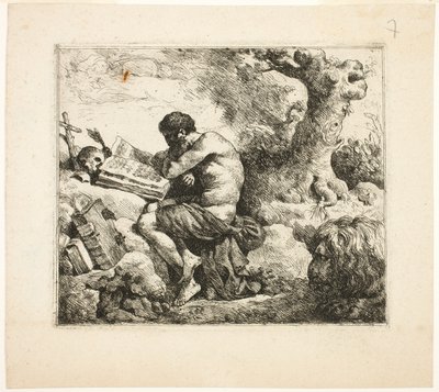 Sankt Jerome af Jean Jacques Lagrenee
