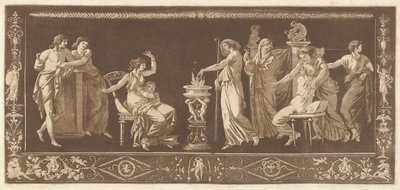Scene of Sacrifice Antique Sacrifice, fra samling af forskellige kompositioner Friser og..., 1784. af Jean Jacques Lagrenee