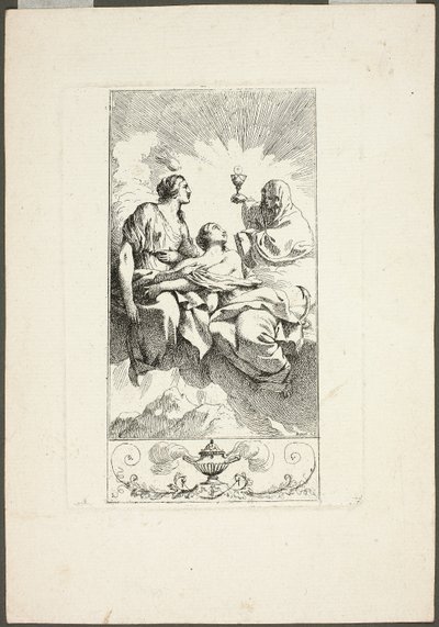 Teologiens tre dyder af Jean Jacques Lagrenee