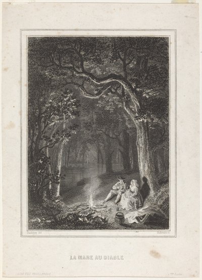 Djævlens dam af Jean Jacques Outhwaite, after Charles François Daubigny