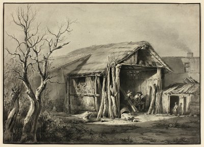 En Bonde, der sad i et Skur af Jean Jacques de Boissieu